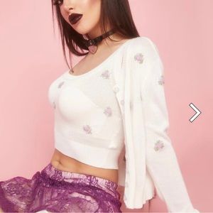 NWOT Prettier Than Petals Cardigan Set from Dolls Kill. Size XL. No longer sold.